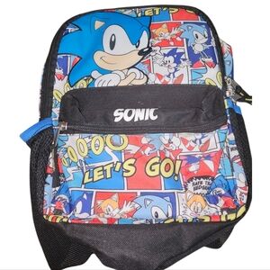 Sonic The Hedgehog Kids Small Backpack - Blue, Red, Black